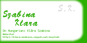 szabina klara business card